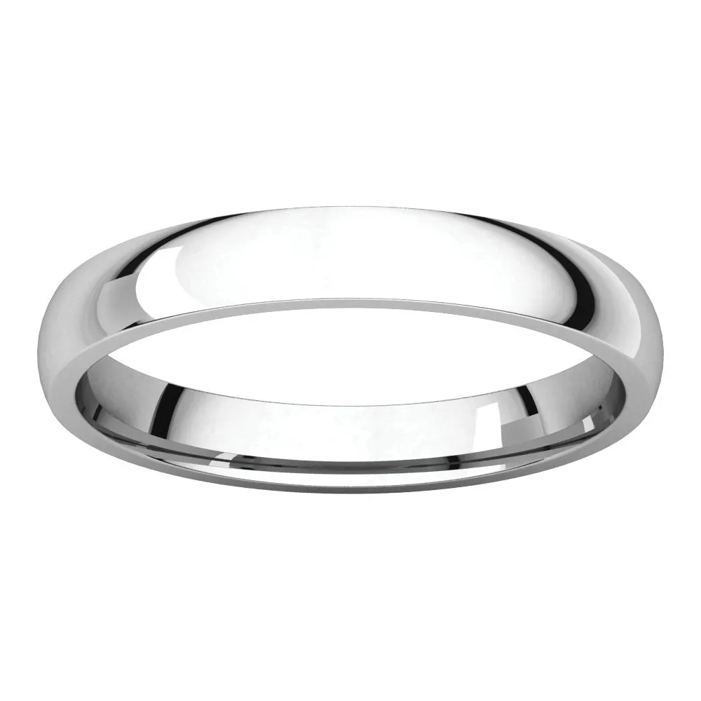 Platinum 3mm Light Comfort Fit Band, Size 5