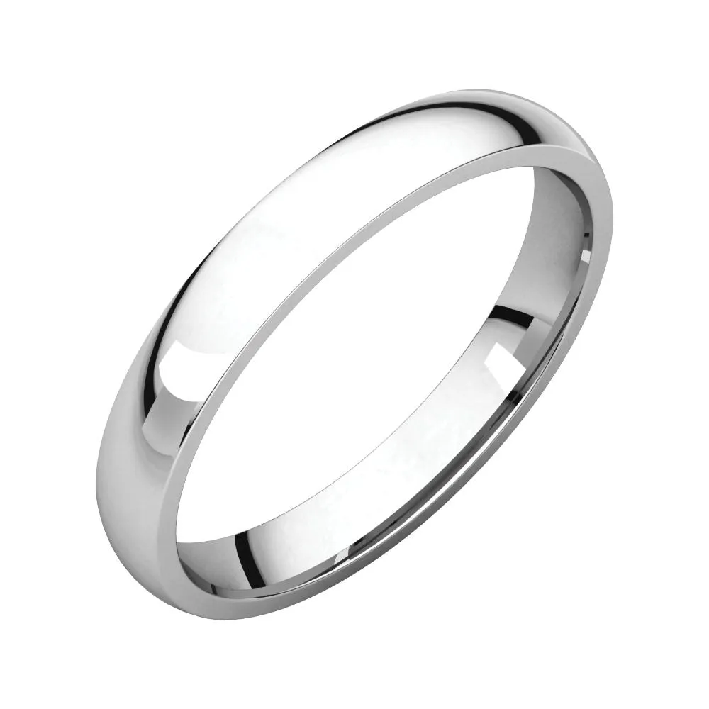 Platinum 3mm Light Comfort Fit Band, Size 5