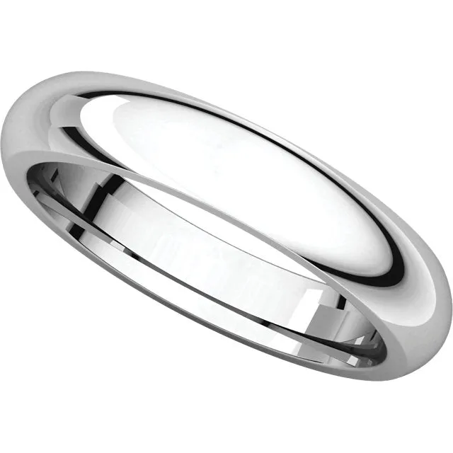 Platinum 4mm Comfort Fit Band, Size 6