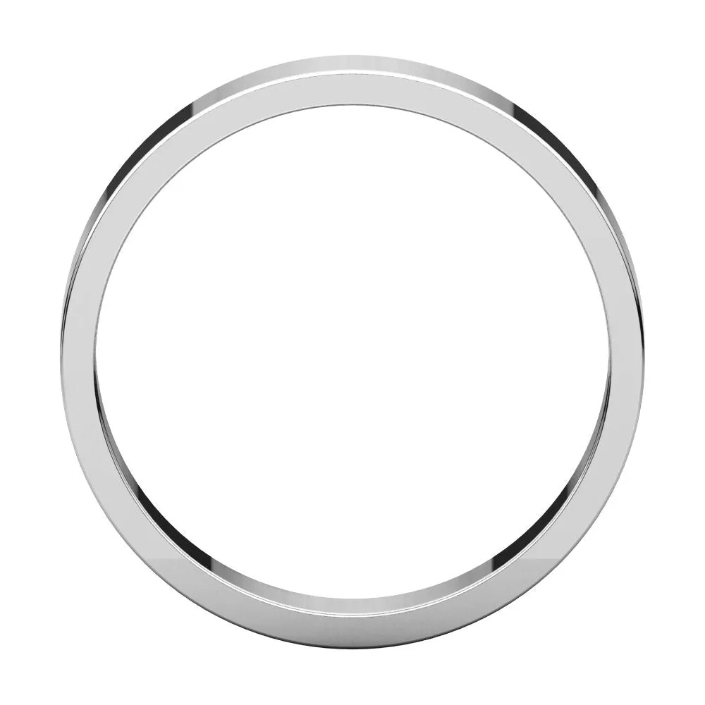 Platinum 4mm Flat Band, Size 10