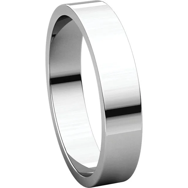 Platinum 4mm Flat Band, Size 5.5