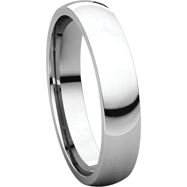 Platinum 4mm Light Comfort Fit Band, Size 9.5