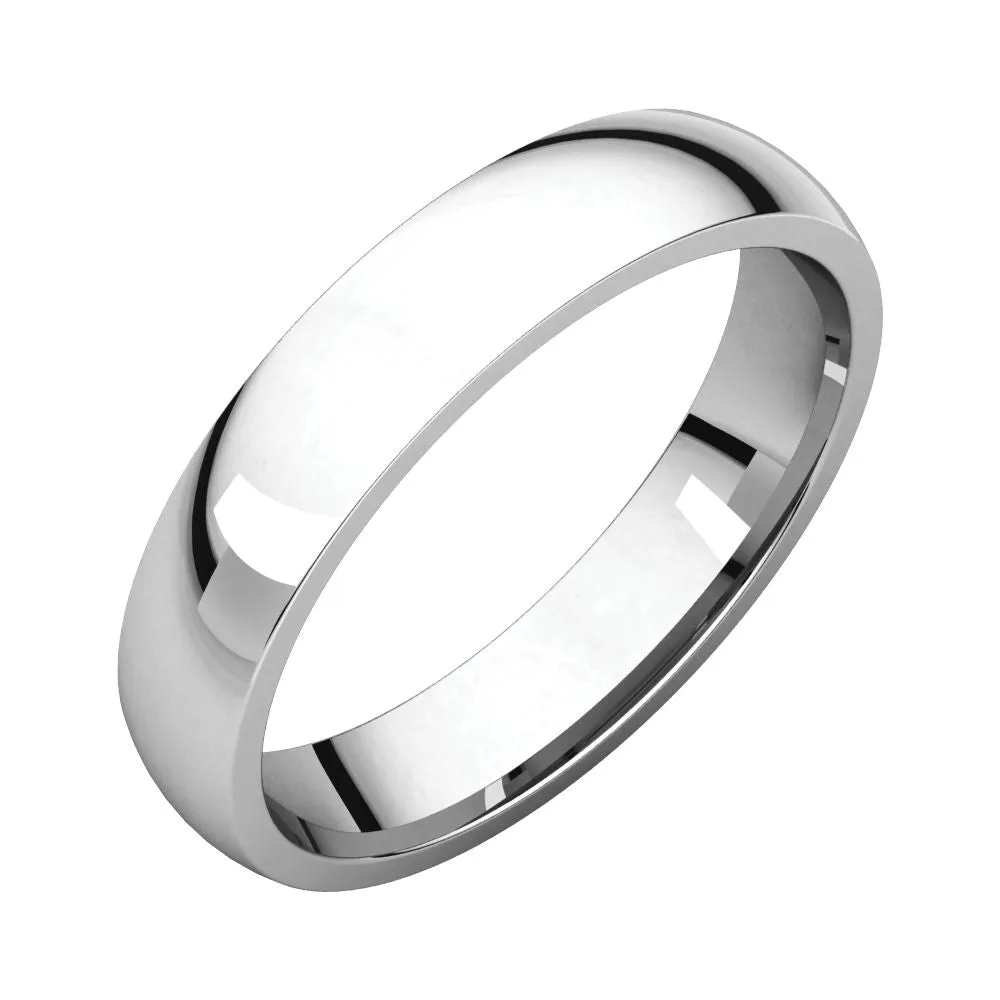 Platinum 4mm Light Comfort Fit Band, Size 9.5