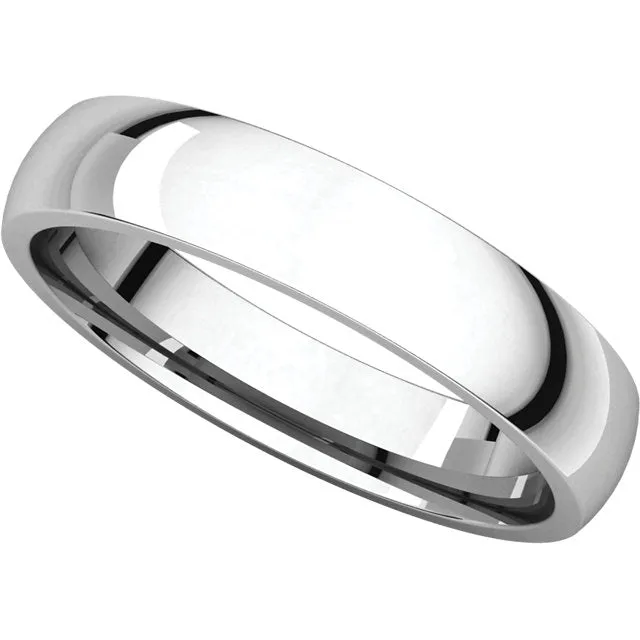 Platinum 4mm Light Comfort Fit Band, Size 9.5