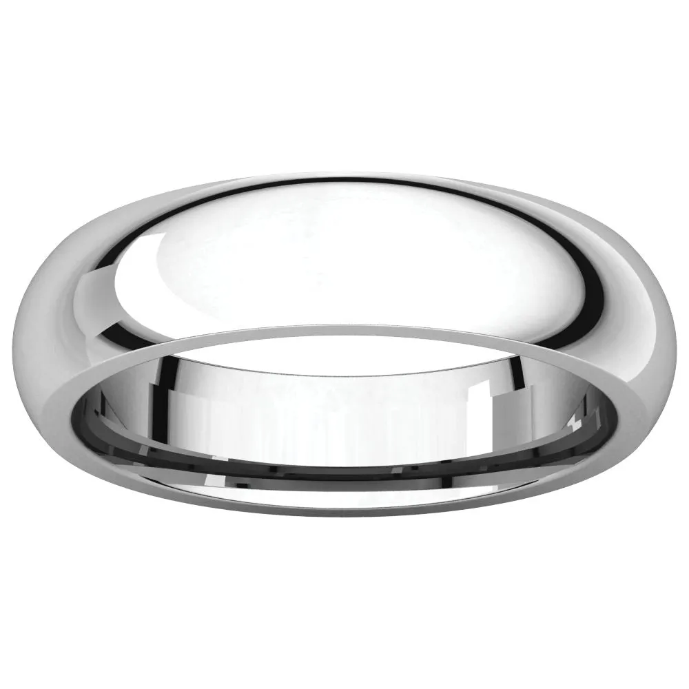 Platinum 5mm Comfort Fit Band, Size 9