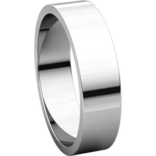 Platinum 5mm Flat Band, Size 11