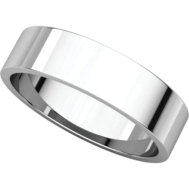 Platinum 5mm Flat Band, Size 11