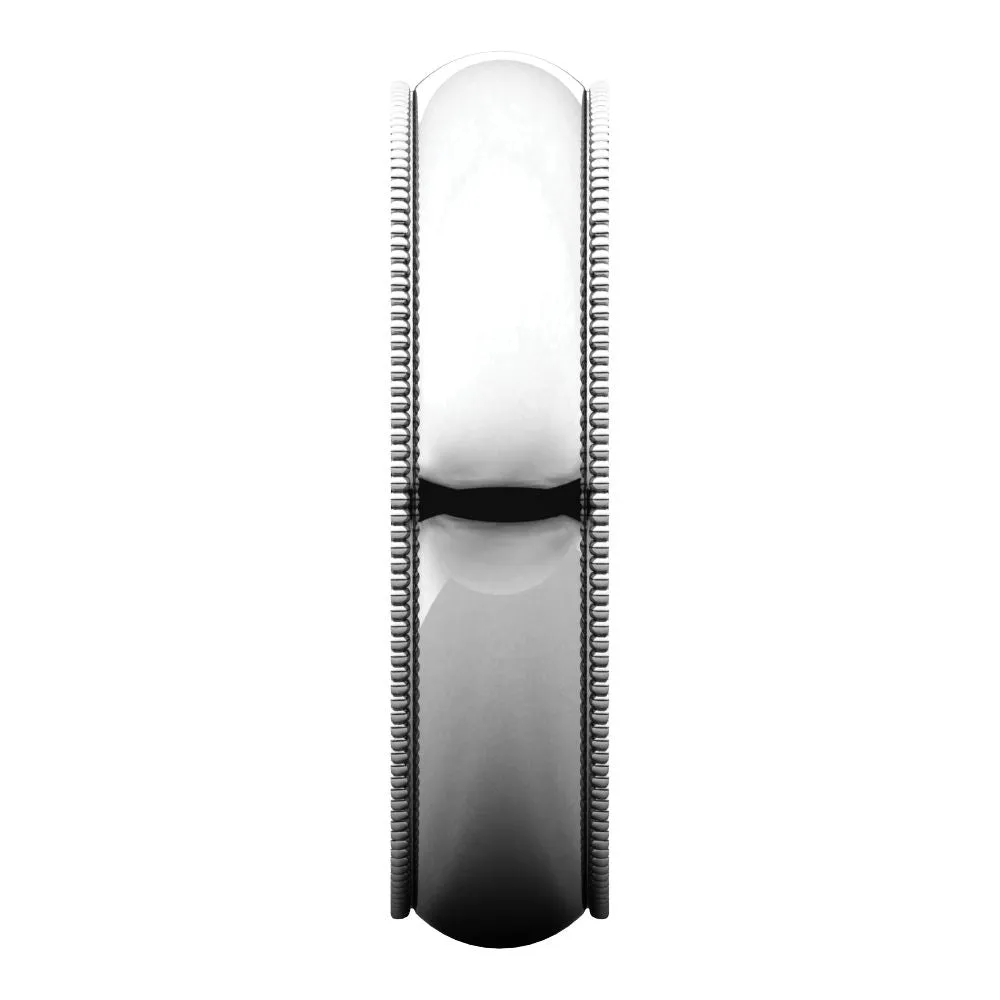Platinum 5mm Milgrain Band, Size 9.5