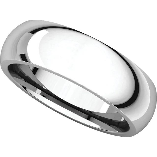 Platinum 6mm Comfort Fit Band, Size 9