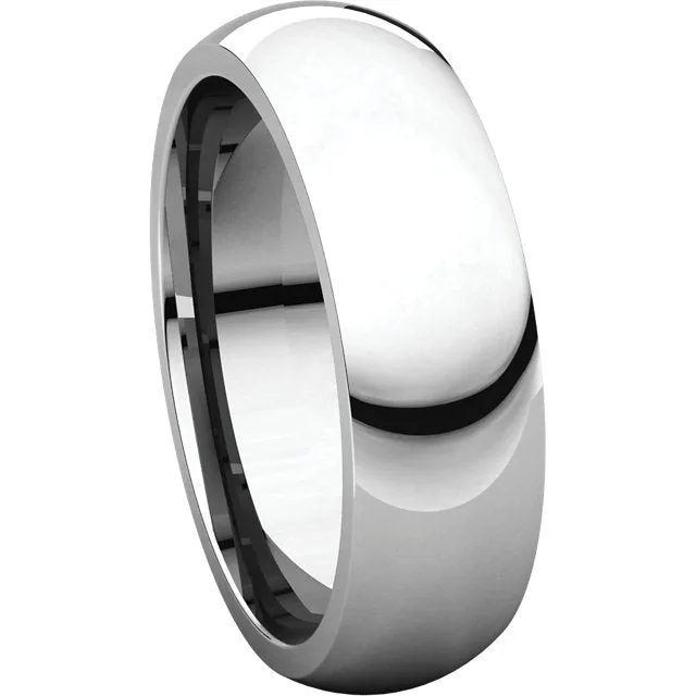 Platinum 6mm Comfort Fit Band, Size 9