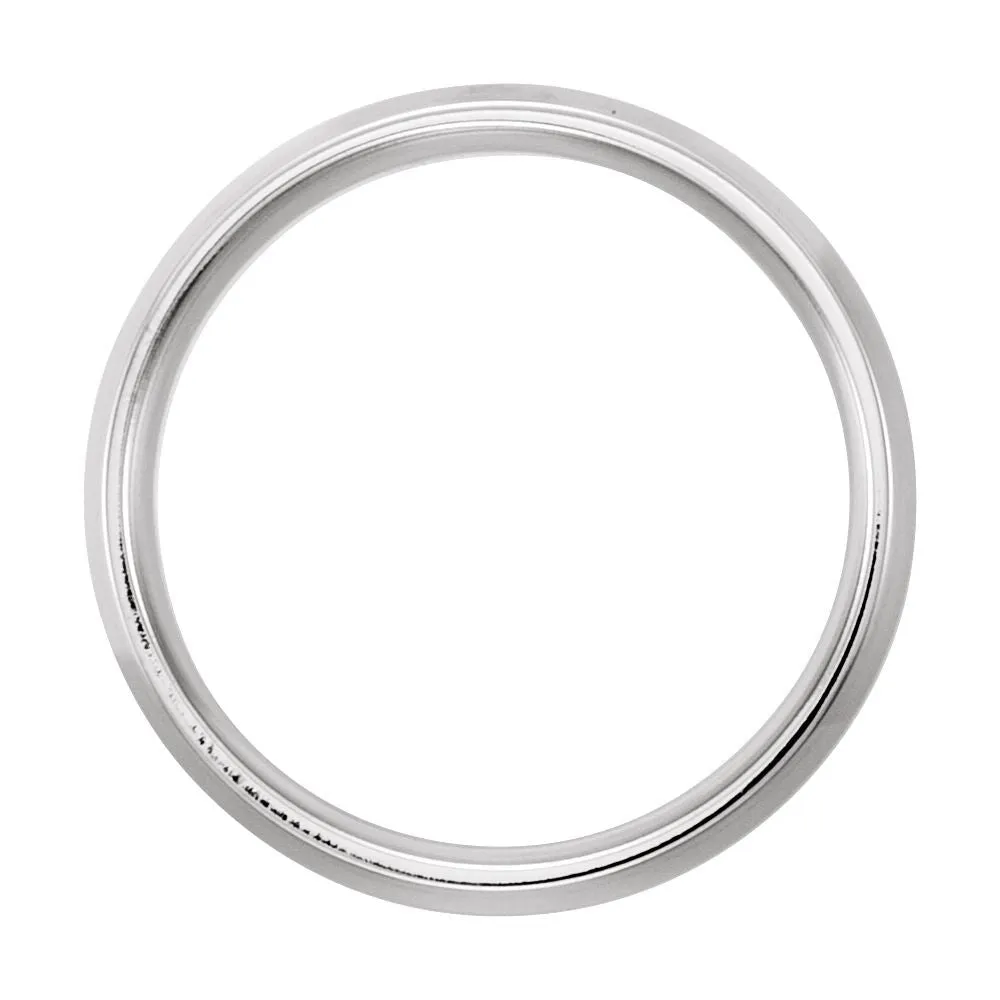Platinum 6mm Comfort Fit Beveled Edge Band Size 6