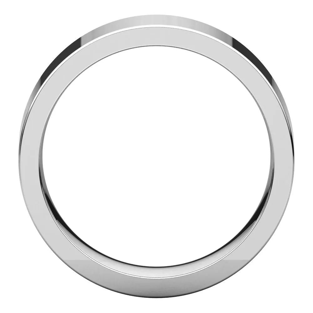 Platinum 6mm Flat Comfort Fit Band, Size 10.5