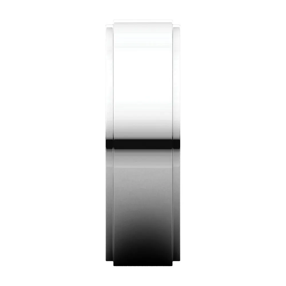 Platinum 6mm Flat Edge Band, Size 9