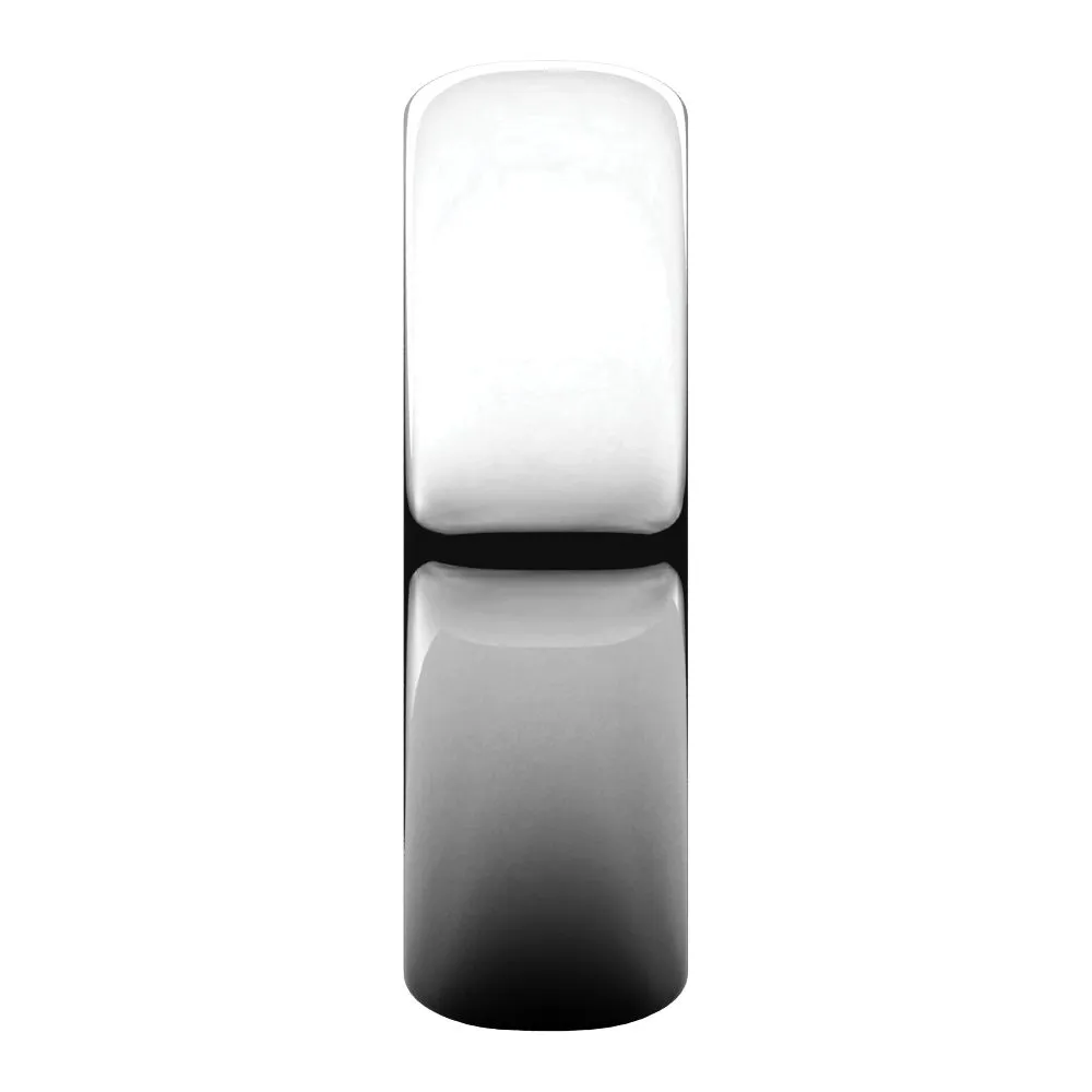 Platinum 6mm Half Round Band, Size 11