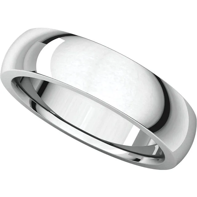 Platinum 6mm Heavy Comfort Fit Band, Size 10.5