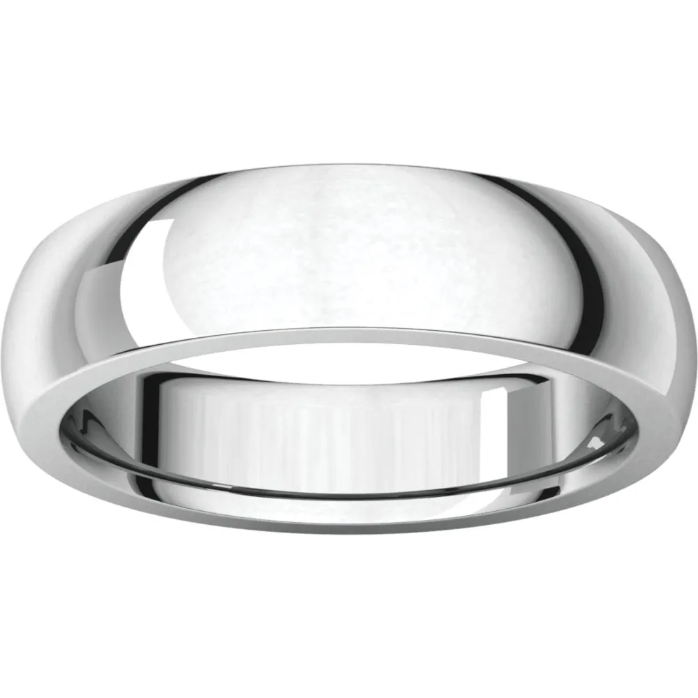 Platinum 6mm Heavy Comfort Fit Band, Size 10.5
