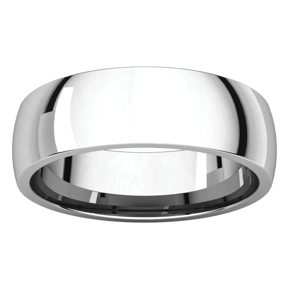 Platinum 6mm Light Comfort Fit Band, Size 7