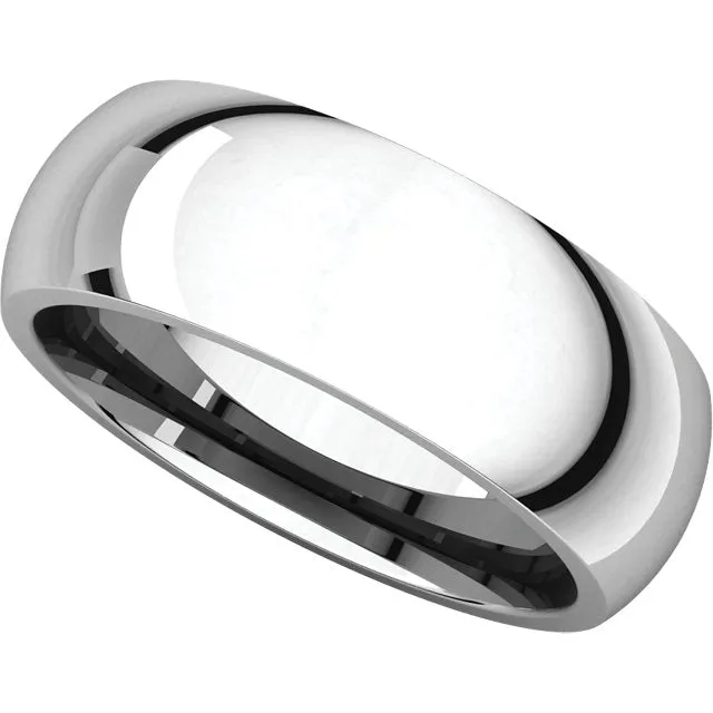 Platinum 7mm Comfort Fit Band, Size 7