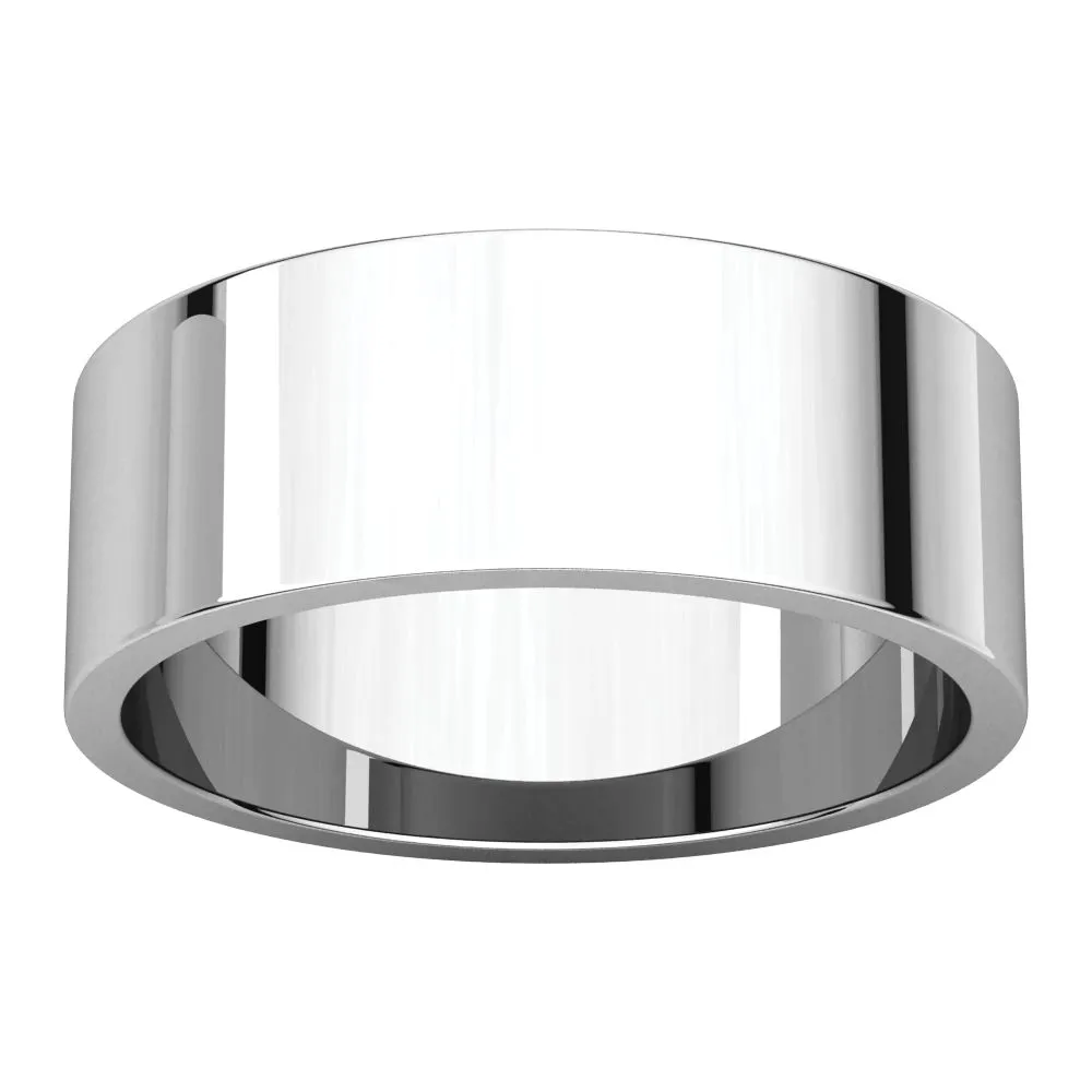 Platinum 7mm Flat Band, Size 10.5
