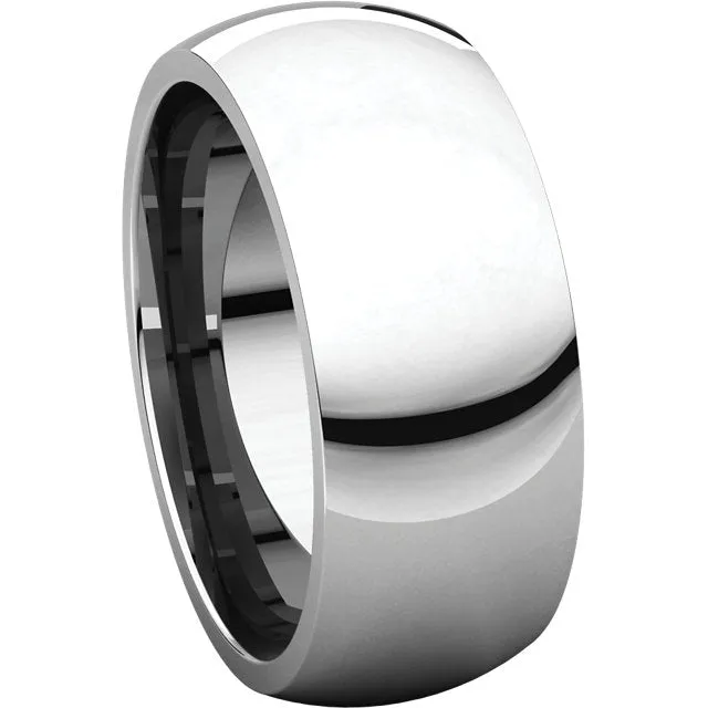 Platinum 8mm Comfort Fit Band, Size 11