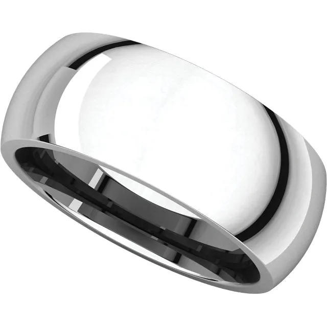 Platinum 8mm Comfort Fit Band, Size 11