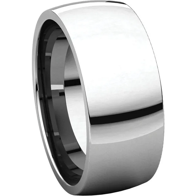 Platinum 8mm Light Comfort Fit Band, Size 5.5