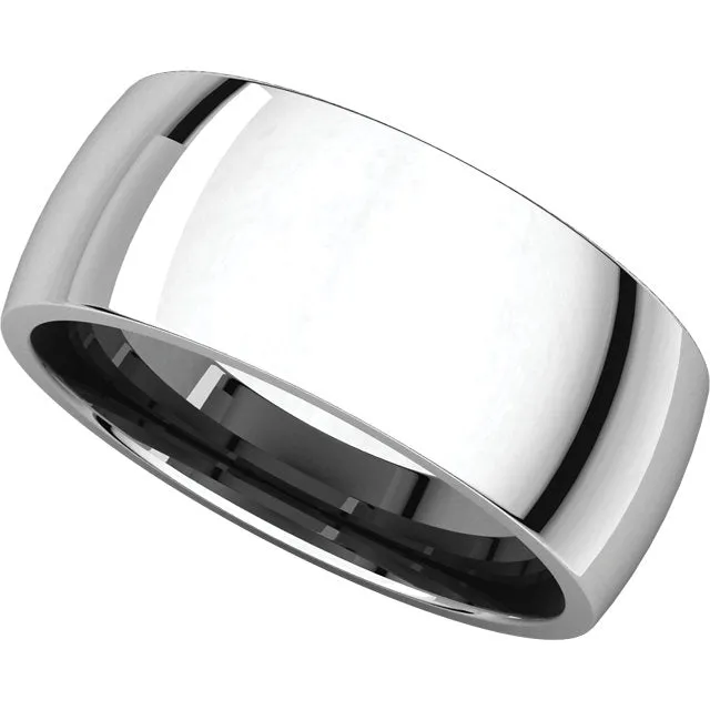 Platinum 8mm Light Comfort Fit Band, Size 5.5