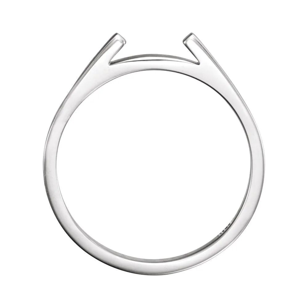 Platinum Band for 4mm Round Ring , Size 6