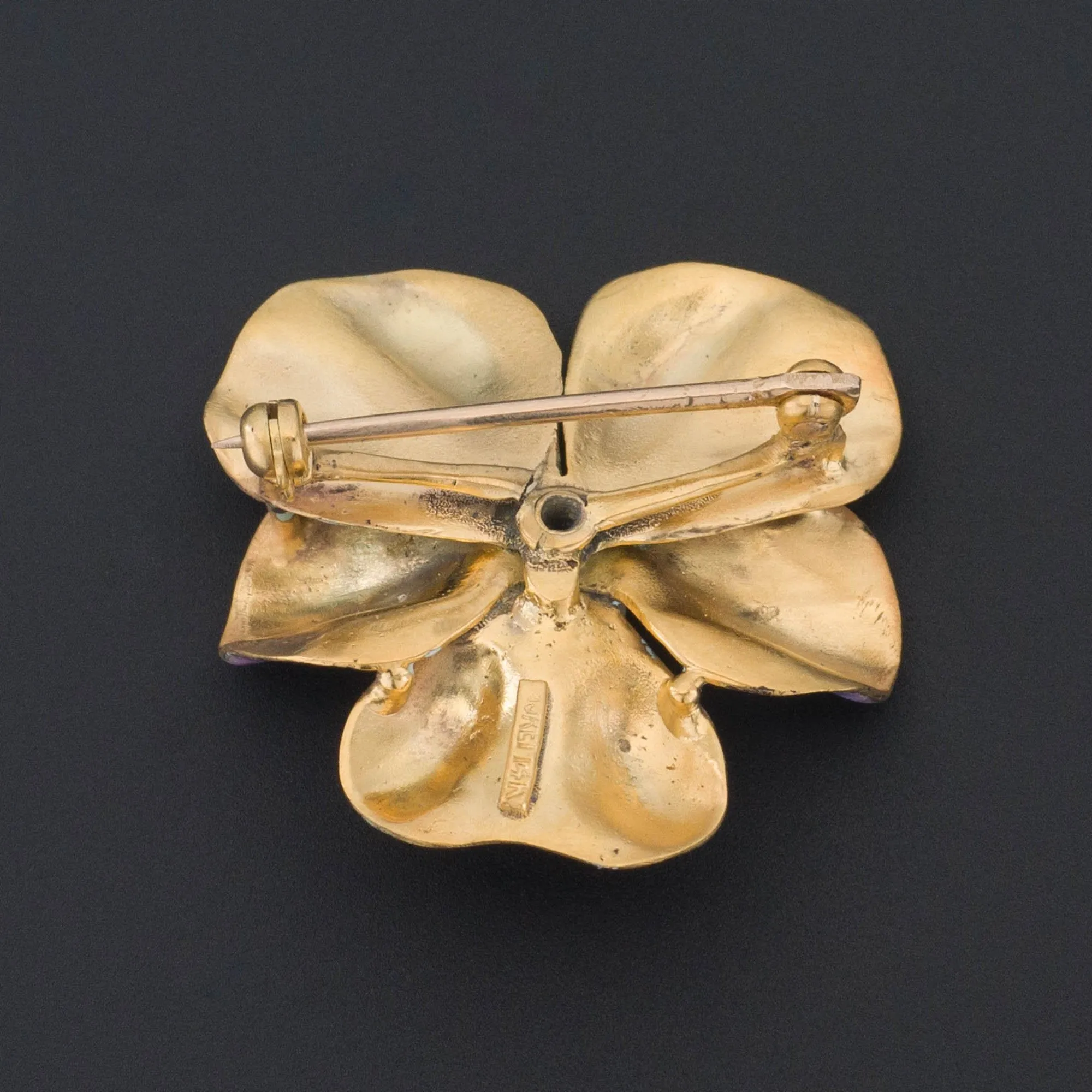 Purple Pansy Brooch | Vintage Pansy Brooch