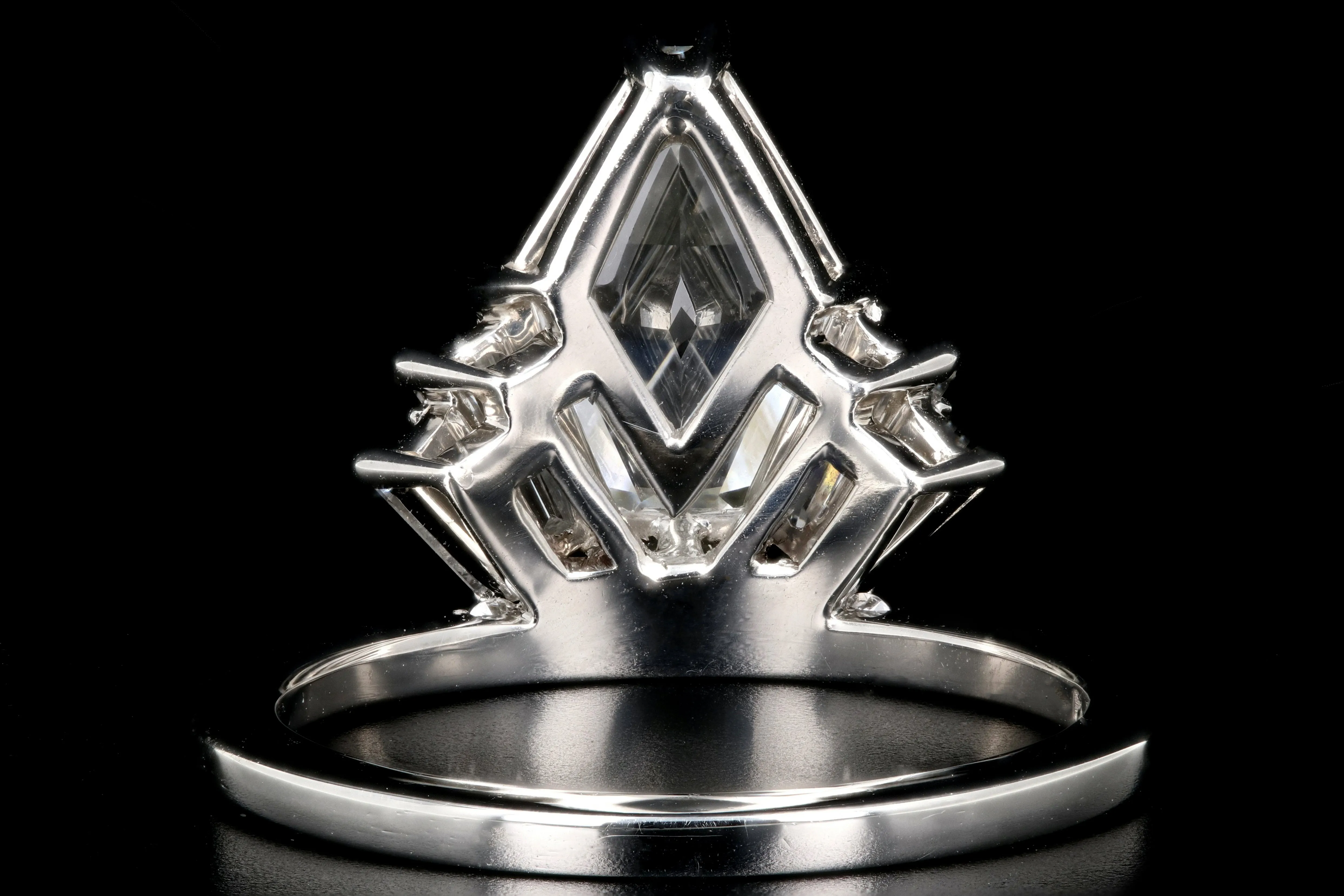 "The Gatsby" Platinum 2.49 Carat Kite/Lozenge Cut Diamond Engagement Ring