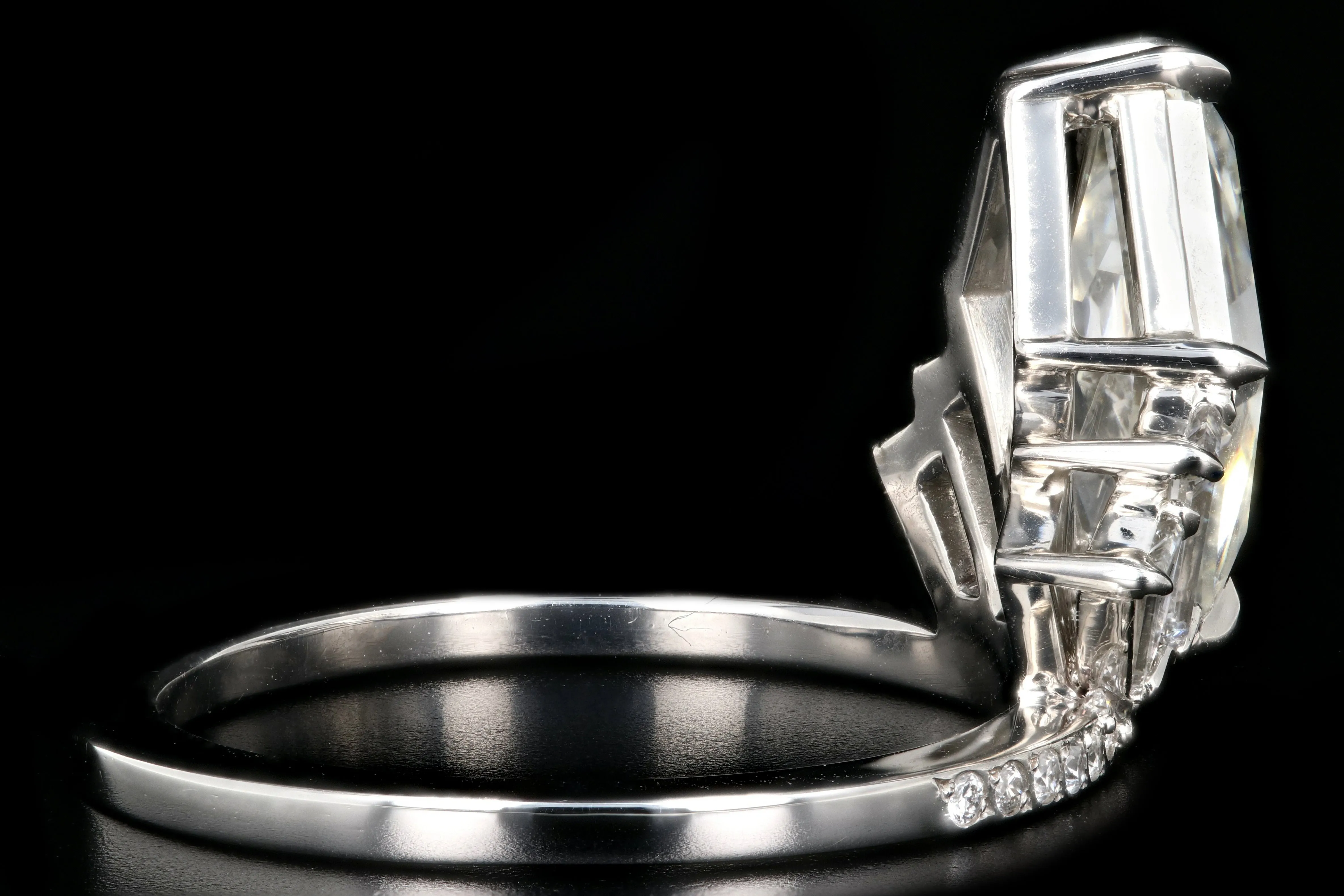 "The Gatsby" Platinum 2.49 Carat Kite/Lozenge Cut Diamond Engagement Ring