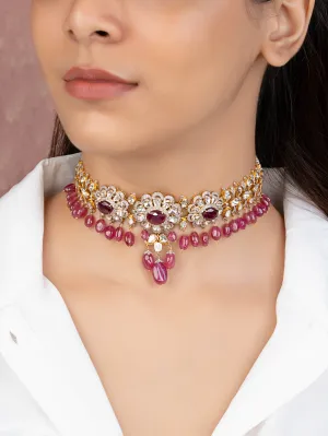 Raveena Polki And Diamond Choker