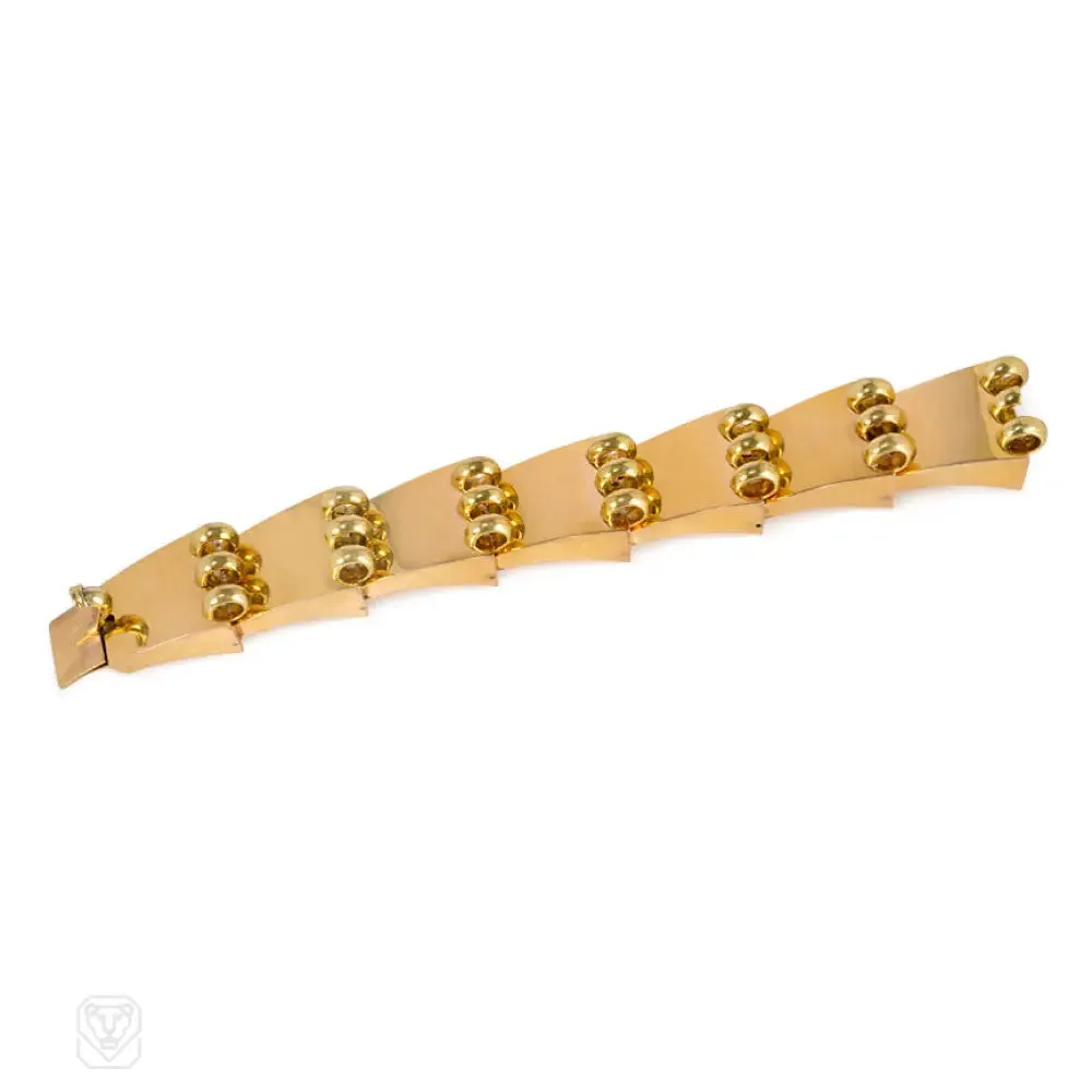 Retro ringed segment bracelet