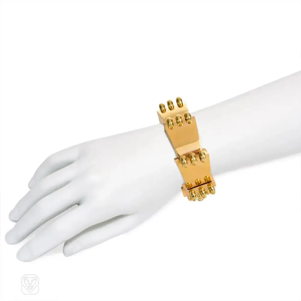Retro ringed segment bracelet