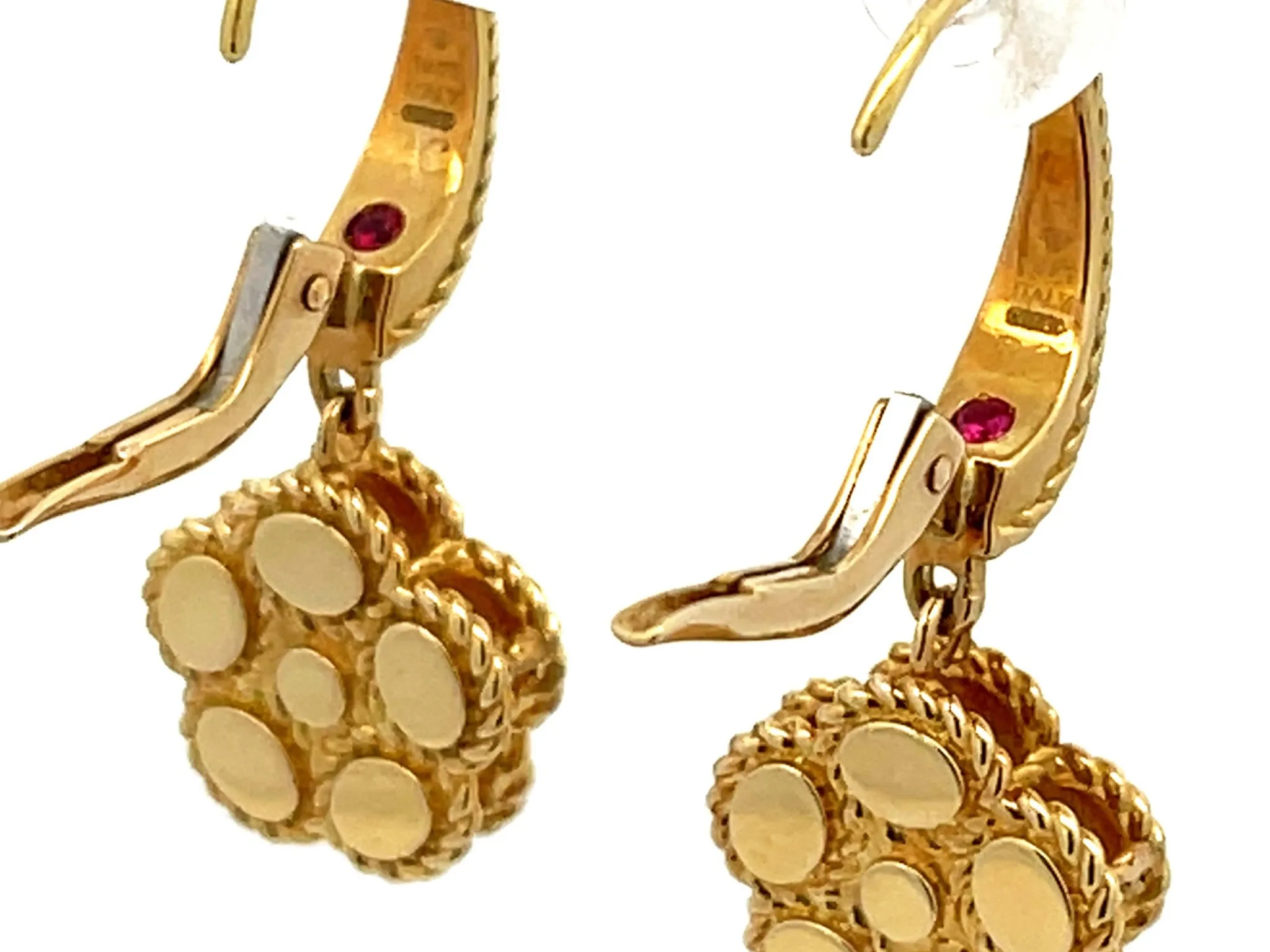 Roberto Coin Diamond Daisy Drop Earrings in 18k Yellow Gold