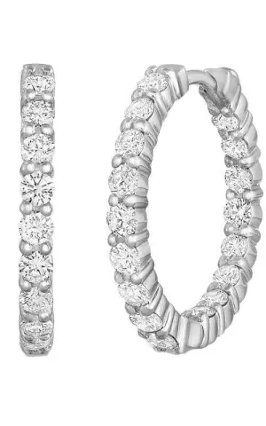 Roberto Coin Diamond Hoop Gold and Diamonds Earrings (000569AWERX0)