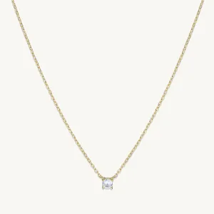 Round Sapphire Chain Necklace
