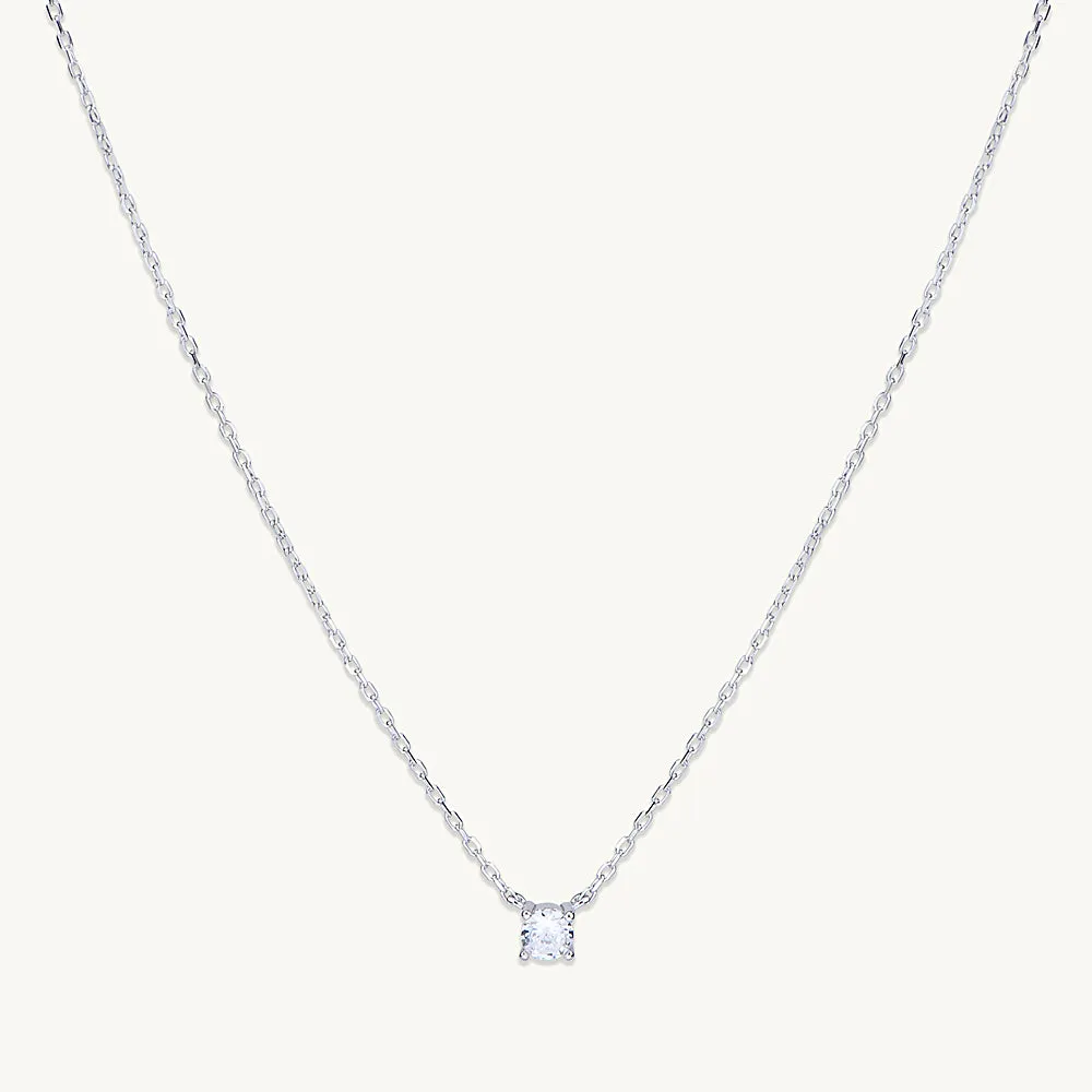 Round Sapphire Chain Necklace