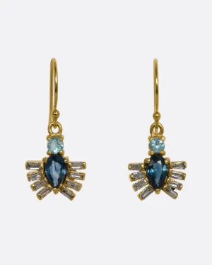 Royal Beetle Drop Earrings