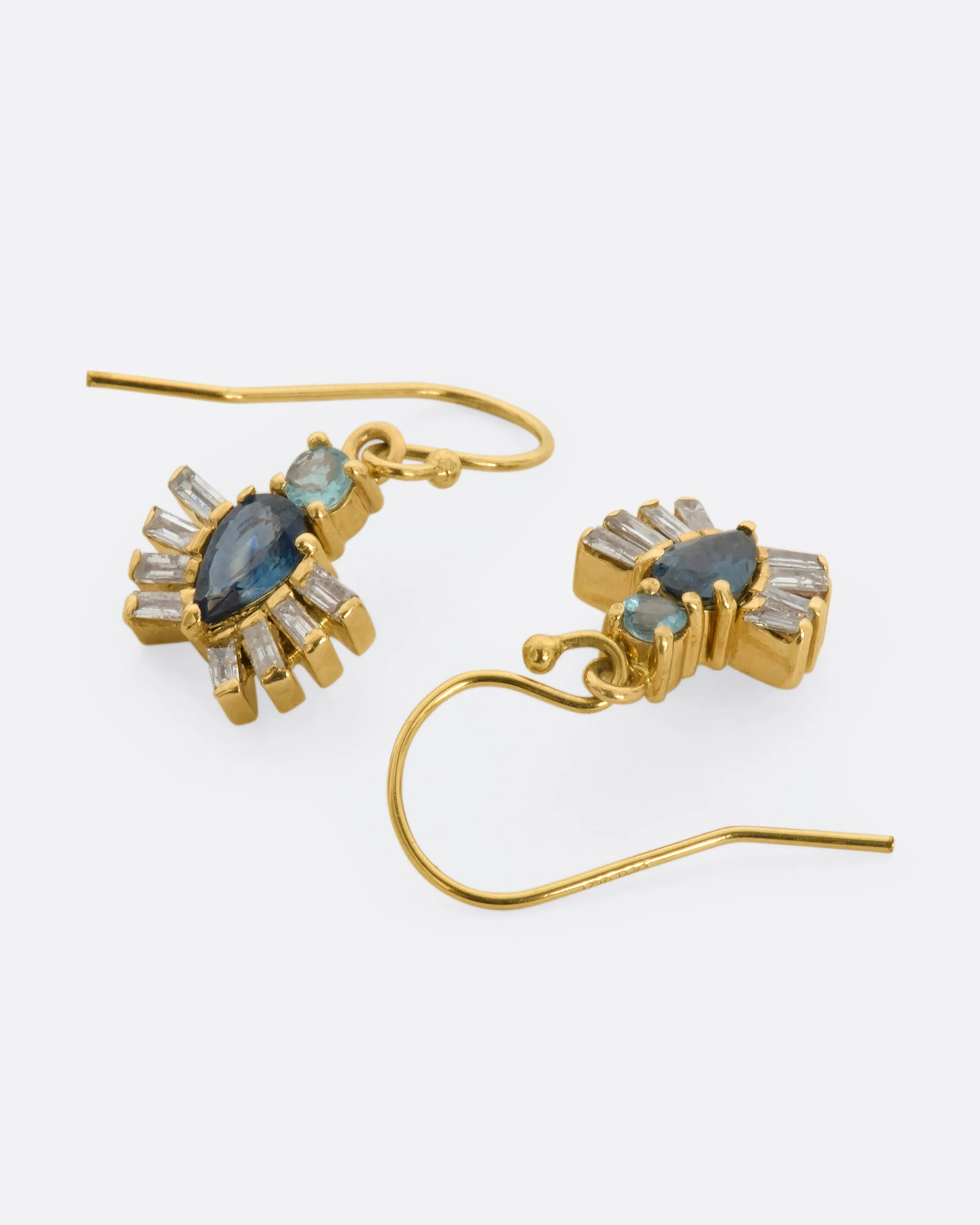 Royal Beetle Drop Earrings
