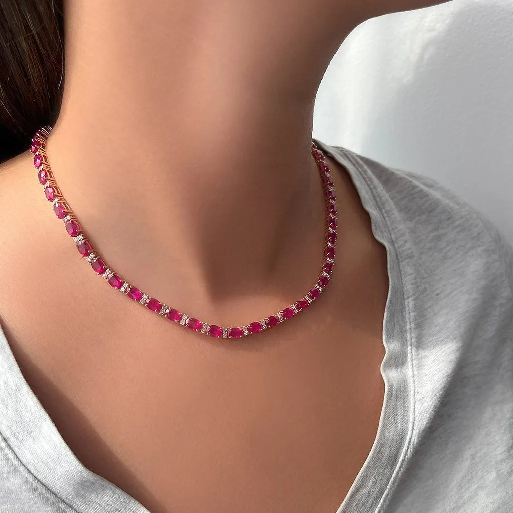 Ruby & Diamond Necklace