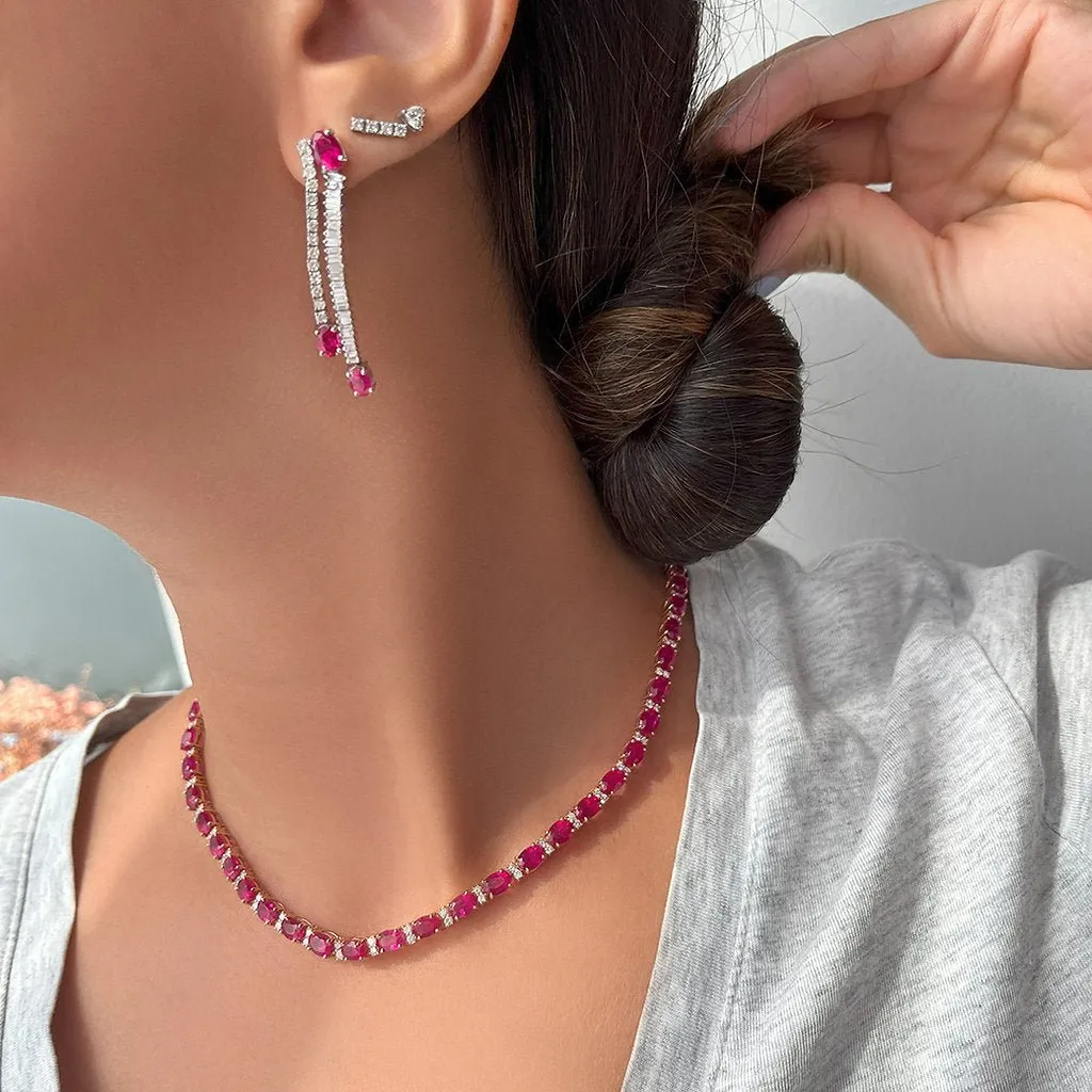 Ruby & Diamond Necklace