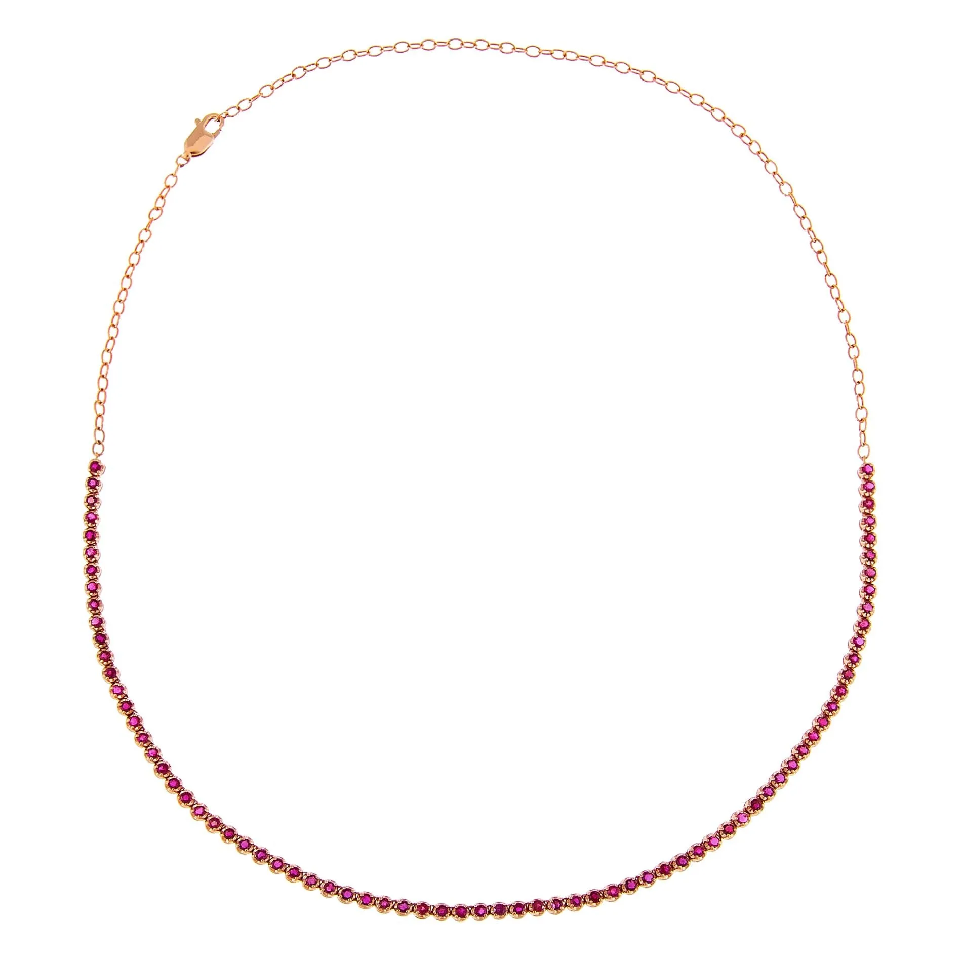 Ruby Tennis Choker 14K