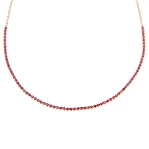 Ruby Tennis Choker 14K