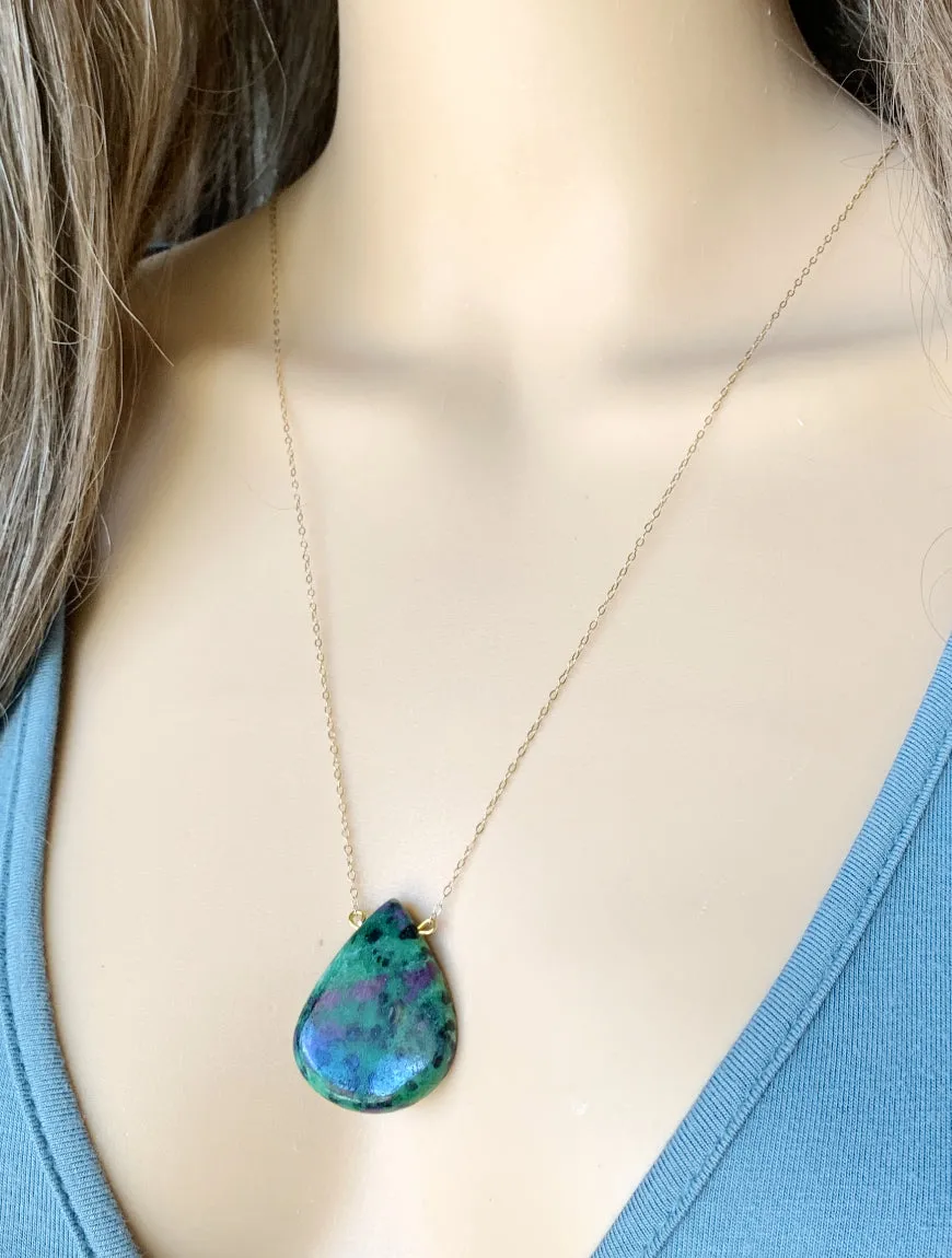 Ruby Zoisite Necklace