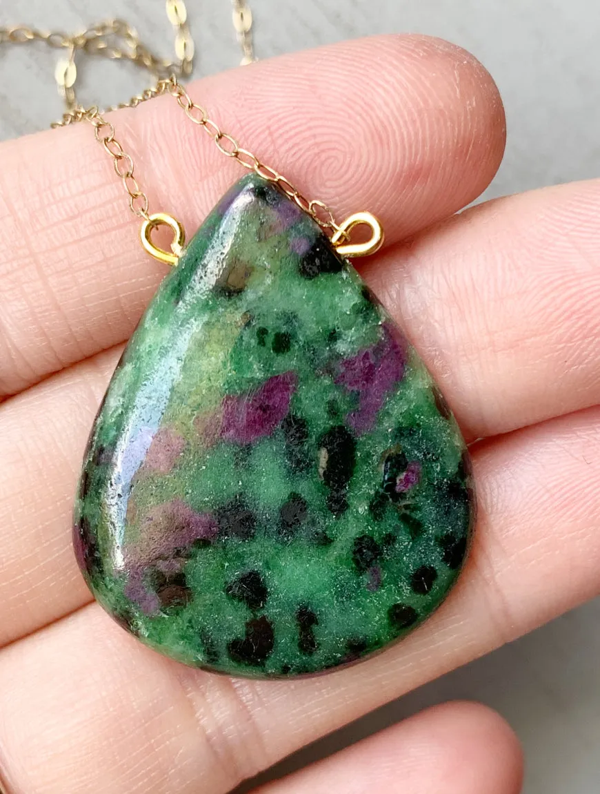 Ruby Zoisite Necklace