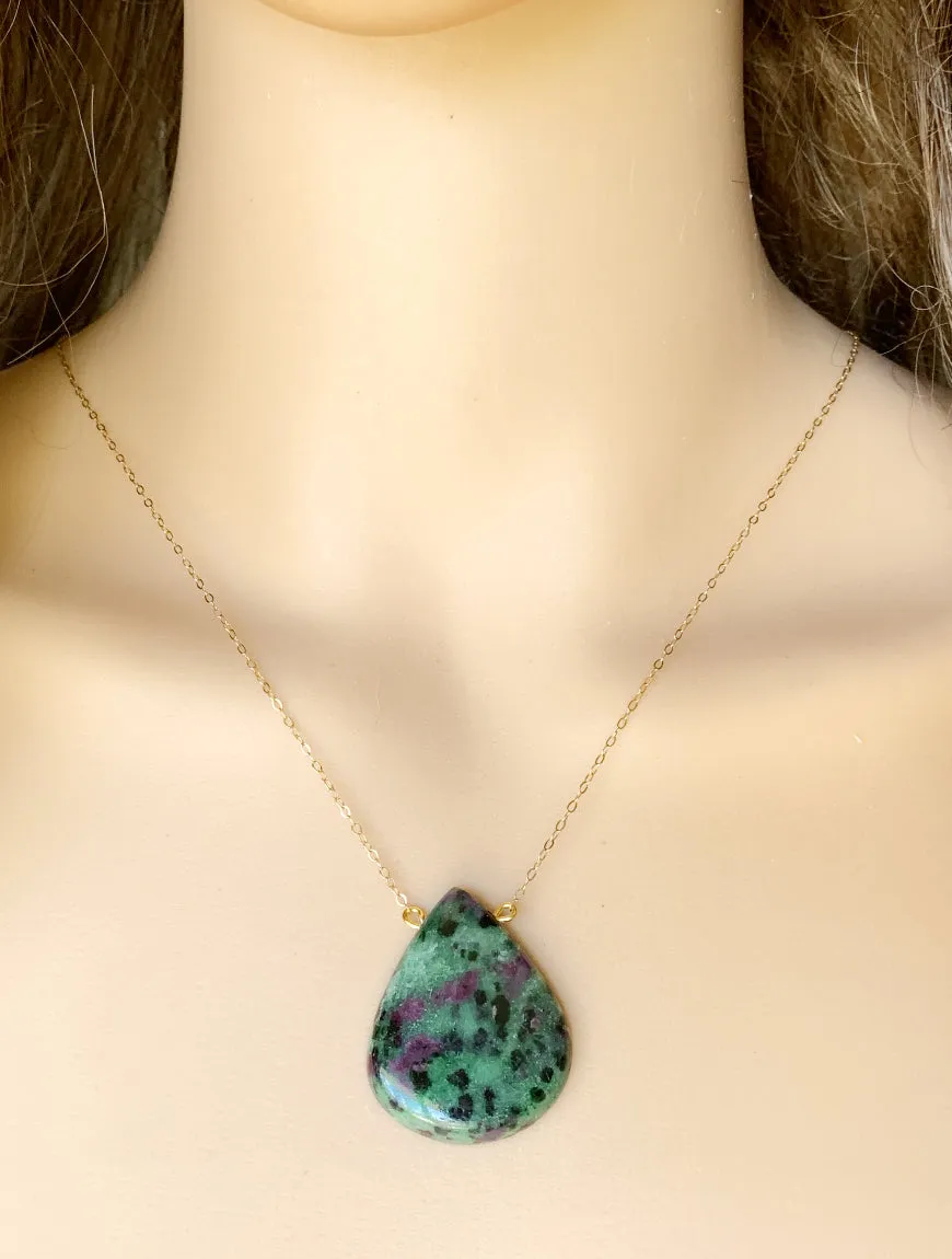 Ruby Zoisite Necklace