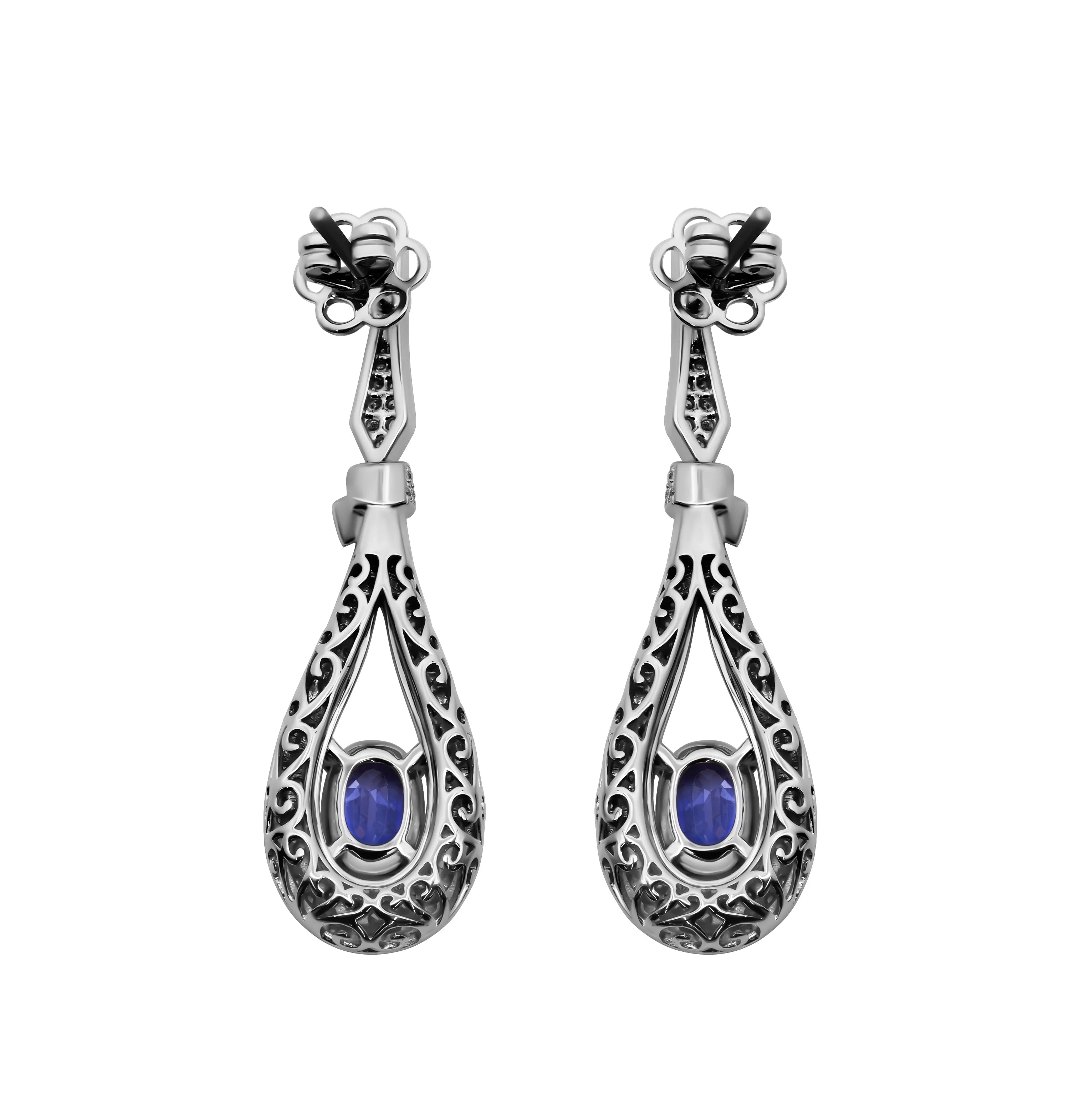 Sapphire Drop Earrings