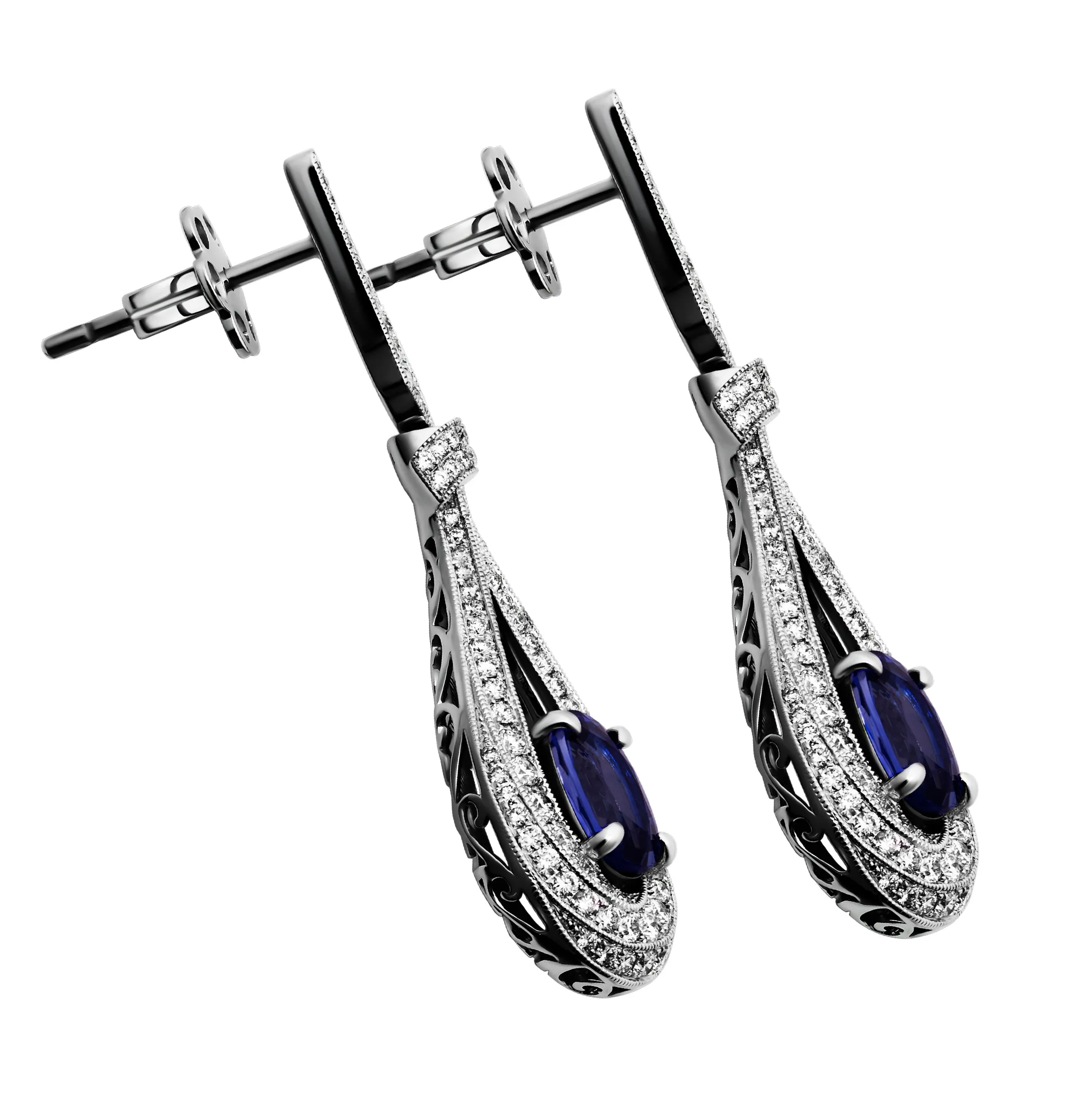 Sapphire Drop Earrings
