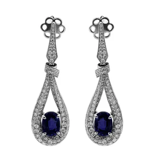 Sapphire Drop Earrings